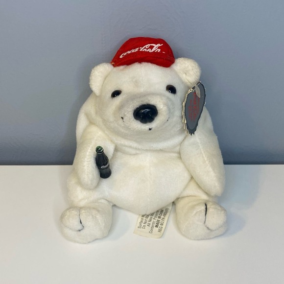 1997 Collectible Coca Cola Polar Bear Bean Bag Plush Beanie Baby #0111 - Picture 1 of 11